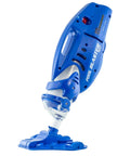 Max CG Cordless Pool Vacuum For Commercial Grade Cleaning And Heavy Duty Power Handheld Rechargeable Swimming Pool Cleaner For Inground And Above Ground Pools With Hoseless Design, blue handheld pool cleaner side view