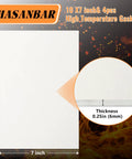 Hasanbar 4-pc high-temp gasket paper, ceramic fiber insulation sheet, 7x10 in, 0.25 in thick