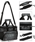 Insulated Picnic Backpack Lunch Box For Women And Men features adjustable shoulder strap, padded handle, and metal zipper