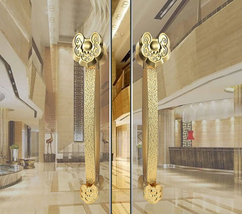 Double Sided Glass Wood Sliding Door Handle Pull And Push Heavy Duty Aluminum Barn Door Hardware Set Vintage Replacement