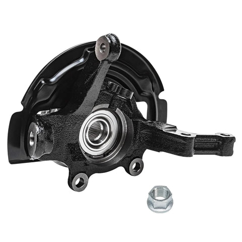 2.5L Front Left Steering Knuckle For 02-06 Nissan Altima, heavy-duty cast iron, includes wheel bearing hub assembly