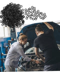 Spring Wave Washer Gasket Kit 500 Pieces Spring Steel Wave Washers For Electrical Connections And Automotive Applications, Prevent Loosening, Protect Screws, High Resilience And Durable Sealing. black spring steel wave washers and auto engine repair