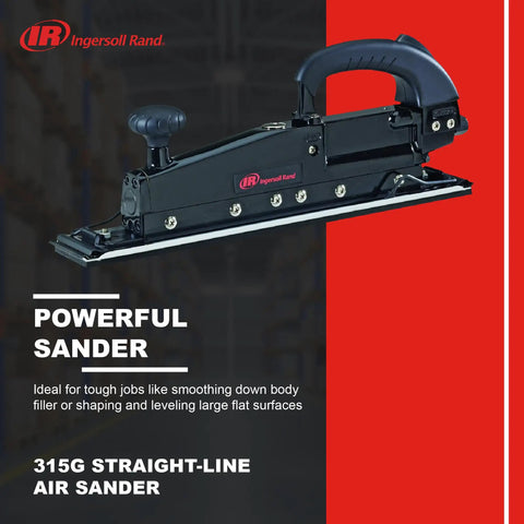 Image of Heavy Duty Straight Line Air Sander with 2.75 Inch Pad and 17.5 Inch Stroke for auto body prep and flat surfaces.