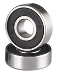 Close-up of Sixteen Pack 608 RS Ball Bearings For Skateboards Inline Skates Scooters Double Rubber Sealed 8x22x7mm ABEC 9