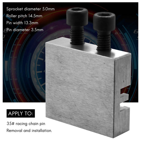 35 Chain Breaker Tool For Racing Chain Pin Removal And Pressing CNC Steel Construction Silver Finish heavy duty chain tool
