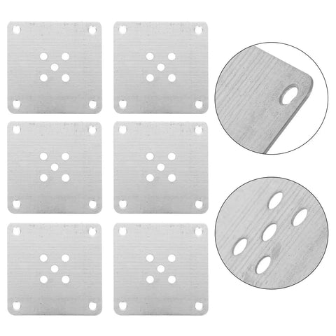 Heavy Duty Furniture Leg Mounting Plates 10 Pack Featuring 12mm Thickness For Sofa Assembly, steel plates with drilled holes.