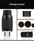 Package includes Planetary Zoom Eyepiece 8 to 16mm Parfocal 63 Degree Wide Field 1.25 to 2 Inch Dual Interface Telescope Eyepiece.