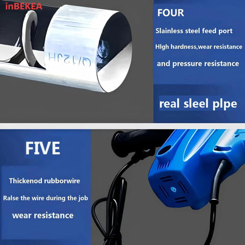 Built Tough Heavy Duty Screw Conveyor Portable Grain Suction Pump with stainless steel feed port and rubber wire