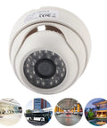 Rock Solid 1080P Hd Dome Security Camera With Hella Crisp Infrared Night Vision And 3.6Mm Lens For Outdoor Use, white dome camera with infrared lights.