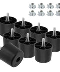 Round Black Sofa Legs Set 8 Premium Plastic Couch Legs With 8 Four Claw T Nuts No Fuss DIY Easy Install For Sofas And Chairs Durable Support