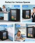 Rock Solid Compact Upright Freezer With Seven Adjustable Chill Settings To Keep Meats And Ice Cream Frosted Hard In Tiny Apartments Garage Lockers And Laid Back Weekend Hangouts in office, kitchen, RV, and apartment.