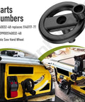 Tough As Nails Table Saw Hand Wheel 5140032-48 Replacement Part, smooth grip, installed on DW745 table saw machine