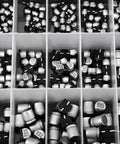 400Pcs SMD Aluminum Electrolytic Capacitor Kit With 24 Values From 1uF To 1000uF 6.3V To 50V Includes Storage Box compartments filled