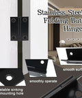 20 Pack 2 Inch Mini Butt Hinges In Black, Stainless Steel Cabinet Hinges For Wood Boxes And Crafts, durable and rust-resistant.