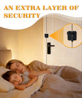 Heavy Duty Stainless Steel Flip Latch With Slide Bolt In Matte Black Installed on Interior Door for Extra Security