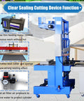 The Real Deal 2 In 1 Plastic Film Sleeve Seal And Shrink Packaging Machine Auto Heat Tunnel For Bottles And Cans Professional Grade Easy Button Access AC220V with sealing cutting device.
