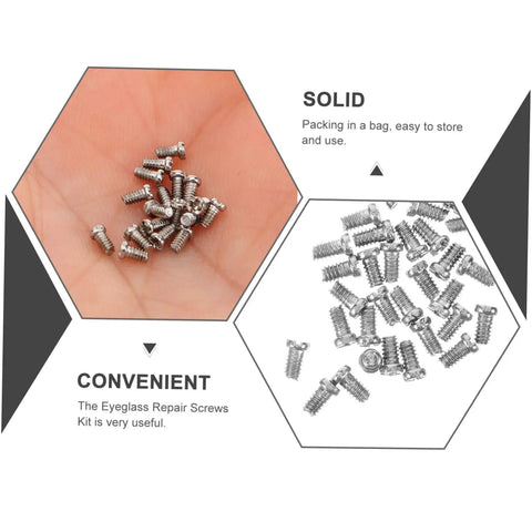 Metal Eyeglasses Repair Screws Kit, Small Replacement Set For Glasses, Sunglasses, And Watches, Durable Screws For Quick Fixes