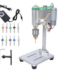 Cool Compact Mini Drill Press Machine With 360 Degree Rotation And Variable Speed Control for wood, metal, and jewelry projects.