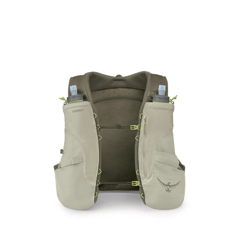 Duro 6L Running Hydration Vest With Hydraulics Soft Flasks Included, Adjustable Water Pack With Front Pockets, Sandy Grey Medium