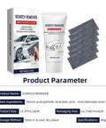 Scratch Remover For Cars Quick Fix Kit With Nano Sparkle Cloth 60g, shown with packaging and gray cloth sheets