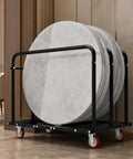 2 In 1 Furniture Dolly 1000 Lbs Adjustable Moving Cart With Multi Slot And Flatbed Modes storing large round tables