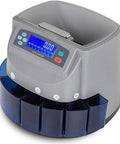 Pro Level Automatic Us Coin Sorter And Lcd Counter tackles dimes quarters nickels pennies and dollars with LCD display and hopper.