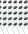 30 Pcs 1.8 Inch Nylon Garage Door Rollers Black Durable Wheels For Smooth Operation In Garages And Warehouses - top view