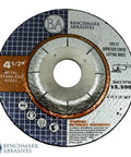 Four And A Half Inch Grinder Cut Off Wheels For Pipeline Cutting Heavy Duty Type One Disc For Metal And Steel Including Stainless Steel With Seven Eighth Inch Arbor Hole Pack Of Twenty Five, front view