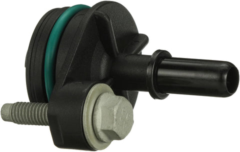 Side view of Gates EMH977 PCV valve with green O-ring, black plastic body and metal bolt