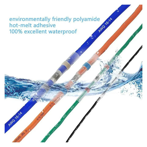 Top Quality 150 Pc Mixed Heat Shrink Terminals Solder Sleeve Kit For Quick Electrical Wire Insulation And Secure Splice Connections To Upgrade Any DIY Gear waterproof wire connectors in blue, orange, green, and black