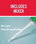 InstantWeld 2 Pack Clear Epoxy Adhesive That Sets In 2 Minutes With No Mess Static Mixer For Precision Repairs On Glass, Metal, Plastic And Ceramic, Delivers Strong, Clear Bond In About An Hour, 14ml showing no mess mixer tip