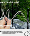 3/16 Inch 500 Ft Stainless Steel Wire Rope 304 7x19 in hand, showcasing flexibility and weather resistance for various uses