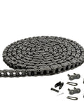 ANSI 40 Roller Chain 3 Ft With 2 Connecting Links And 1 Offset Link - Heavy Duty 0.5 Inch Pitch, Heat Treated Pins