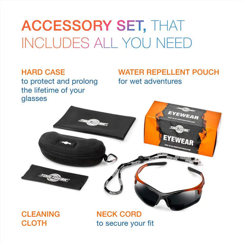 Rebel Bifocal Safety Glasses 2.5 Diopter Clear Lenses ANSI Z87 Plus Impact UV Protection Built In Reader accessories set.