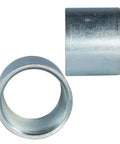 Heavy Duty 5 Inch Straight Merchant Steel Pipe Coupler Built Solid For Rough And Ready Site Work Featuring Galvanized Rust Proof Coating.