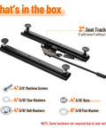 Universal Go Kart Seat Slider Kit With Hardware For Bucket Seats, Easy Install, Seven Inch Forward Back Travel components