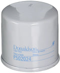 P502024 Spin On Full Flow Oil Filter with durable spin-on design for cars and equipment, gray cylinder