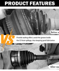 Axle Boot Repair Kit With Boot Expander Tool Clamps And Zip Ties Silicone Boots showing before and after sealing effect