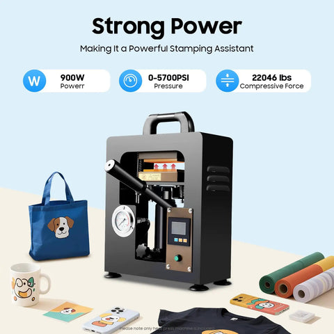 Ten Ton Hydraulic Shop Press With 400 Degree Aluminum Heating Plates And Digital Timer Control For Beefy Benchtop Projects Built Different And Made For Smooth Garage Work with 900W power and accessories.