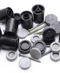 8 Pack Screw On Furniture Risers With Plastic And Felt Glides Elevate Chairs And Tables By 1-1/4 To 1-1/2 Inches Floor Protectors