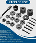 Front Wheel Drive Bearing Removal Kit With 19 Piece Hub Bearing Puller And Installation Adapters for on-vehicle service