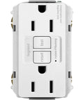 Radiant 15 Amp GFCI Self Test Decorator Duplex Wall Outlet With Trip Indicator White Receptacle For Kitchen And Bath