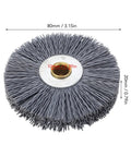 Key Deburring Brush For Key Cutting Machines With Crimped Nylon And Stainless Steel Wheel Handy Pro Grade, 80x20x10mm