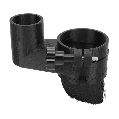 Slick CNC Router Dust Shoe With 52MM Magnetic Mount, black resin, 52mm size, designed for sawdust capture during woodworking.