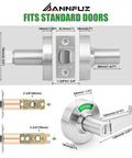Rock Solid Zinc Alloy Bathroom Privacy Lock With Eye Catching Occupied Vacant Indicator 70Mm Lever Handle dimensions and parts diagram.