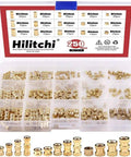 250 Piece Brass Knurled Threaded Insert Nuts Kit M2 M3 M4 Female Thread Embedding Assortment With Reusable Storage Case