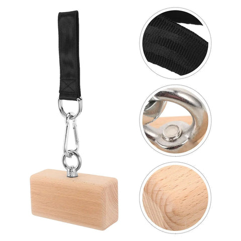 Wood Grip Trainer For Climbing And Lifting, Ergonomic Hand Strengthener With Detachable Design, Beech Wood Block