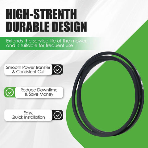 Heavy Duty Five Eighth Inch By One Hundred Twenty Three Inch Mower Deck Belt For Z246 Z Series And RZ Series Forty Six Inch Decks Built Tough For A Precise Fit And Real Durable Construction Compatible With A Range Of Models