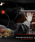 Dashboard and hand reaching toward vent, illustrating Inlet And Outlet Heater Hose Pipe Line Assembly For Chevy Silverado Tahoe