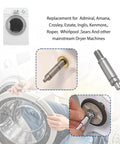 Professional Grade Dryer Drum Roller Shaft Kit, stainless steel replacement for whirlpool dryer machines.